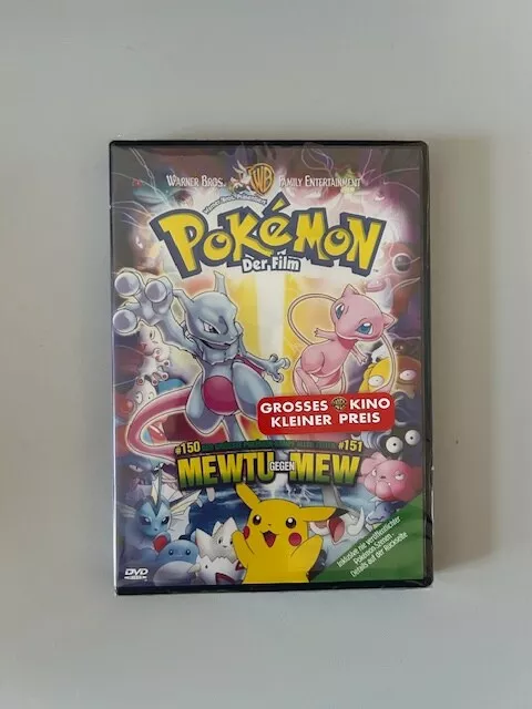 Dvd Pokemon Der Film- Mewtu Gegen Mew / Mit Sammlerstück/ NEU / OVP