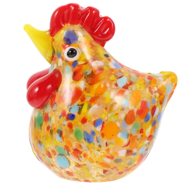 tisch  handwerk dekorativ Hühnerform figurine crystal craft glass hen statue