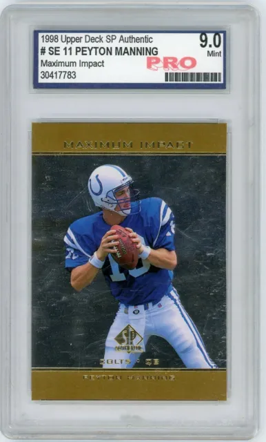 1998 Upper Deck SP Authentic PEYTON MANNING Rookie Card - PRO 9