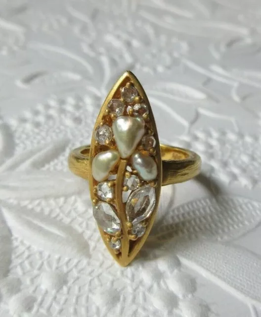 Tiffany & co Iridesse 22k rose diamond keshi pearl Iris Flower ring Anthony Nak