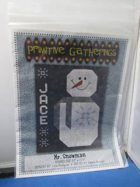 Quilt pattern - Primitive Gatherings - Mr. Snowman - Pieced