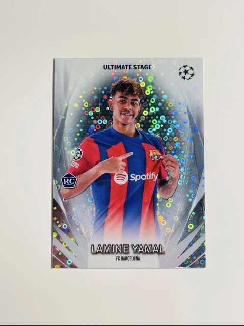 TOPPS FLAGSHIP UCC 2024 Lamine Yamal Barcelona Pink Sparkle Parallel