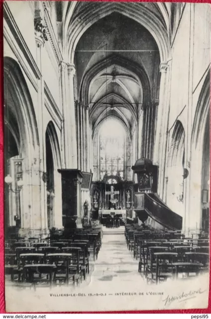 95 VILLIERS LE BEL - Interior of the Church (Phototype A. Breger brothers)