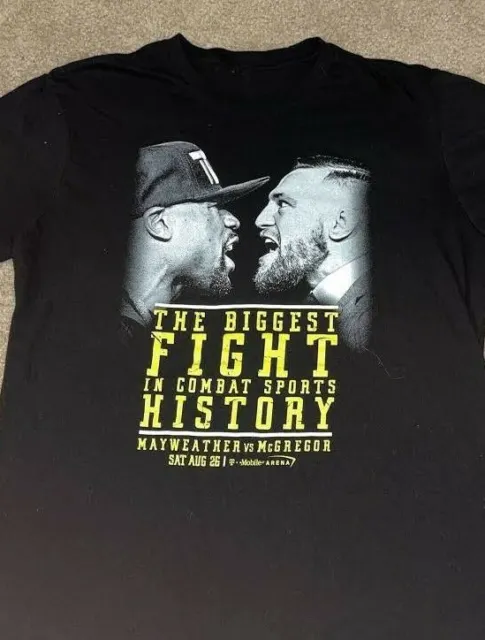 T-shirt ufficiale Floyd Mayweather vs. Conor McGregor boxe MMA UFC