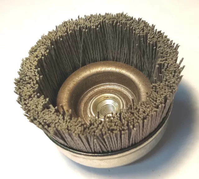 4" Diameter M14 x 2 Threads Brush Nylon SILICON CARBIDE Bristle Cup wheel 100mm