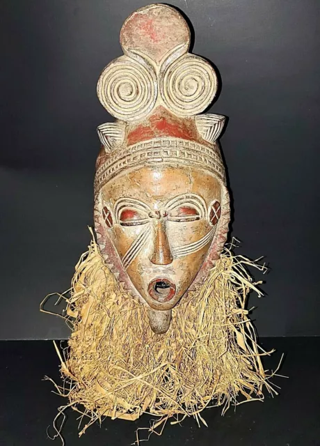 Vintage African Terra Cotta Mask from the Ivory Coast