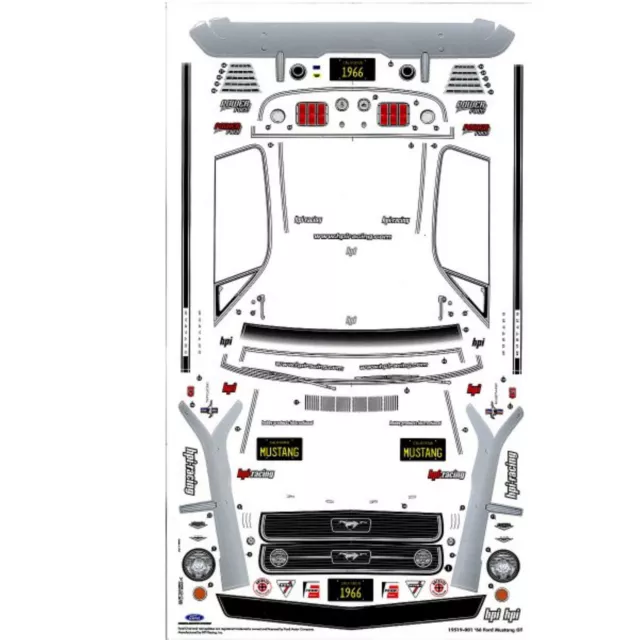 HPI Ford Mustang GT 1966 Karosserie unlackiert 200 mm 1-10 H17519 3