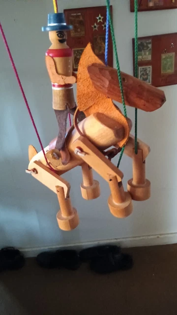 Wood Horse And Rider Marionette, All Strings Attached