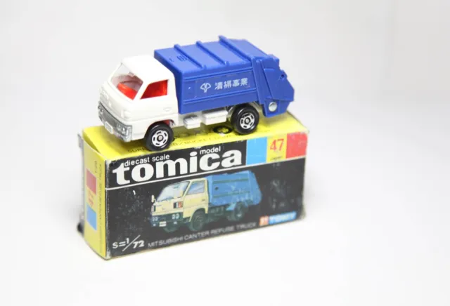 Tomica Vintage No 47 Mitsubishi Canter Refuse Truck In Original Box - RARE
