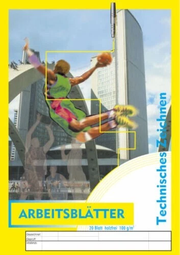 Penig Arbeitsblock mit Arbeitsblätter für technisches Zeichnen 100g/qm weiß A4