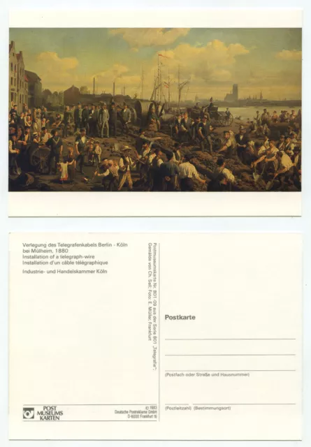 17850 - ch. Sell: laying the telegraph cable Berlin-Cologne - old postcard