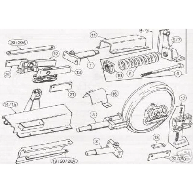 Track Adjuster Fits Case Dozer Late R54459 R57442 550