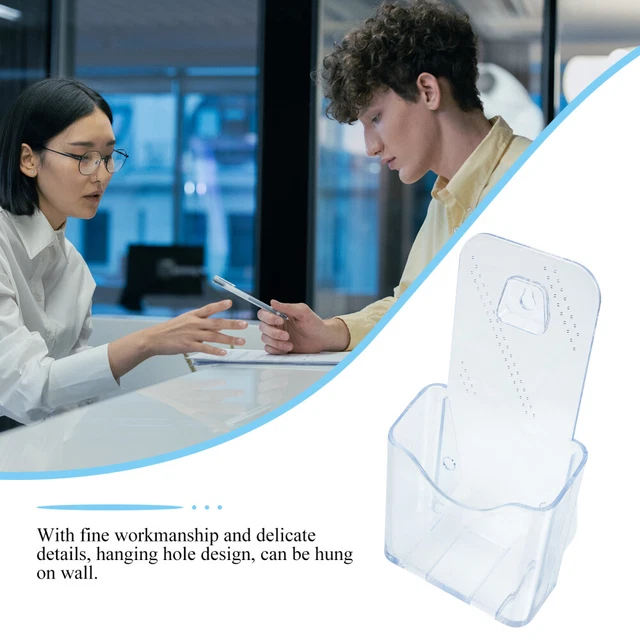 2 PCS BROCHURE Display Holder Acrylic Business Card Case Stand £14.39