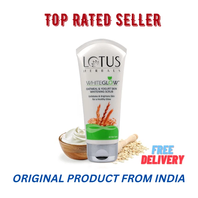 LOTUS aux Herbes Blanc Brillant Avoine Et Yogourt Peau Blanchissant Scrub, 100g