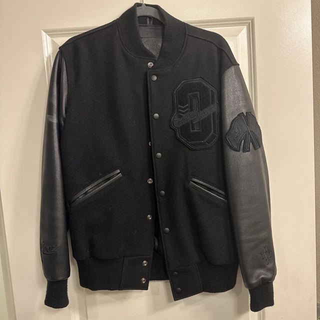 OVO x Roots October Jamaica Varsity Jacket Black