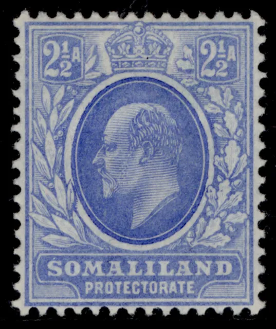 SOMALILAND PROTECTORATE EDVII SG35, 2½a bright blue, M MINT. Cat £10.