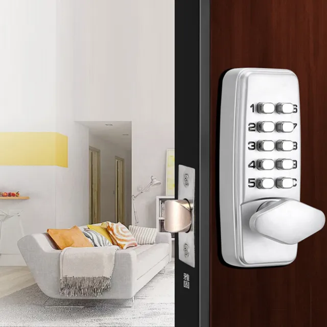 Metal Door Code Lock Sturdy Waterproof Password Security Lock for Home Apartment 3