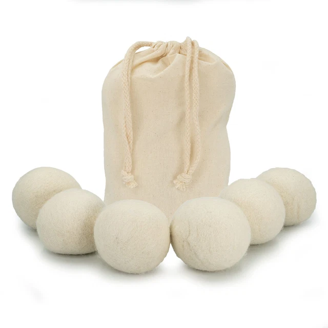 Palline asciugatrice set 6 pezzi cotone diametro 7 cm palline biancheria