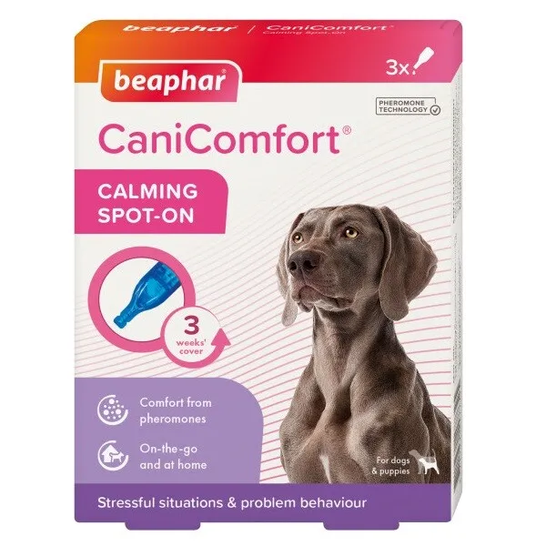 Beaphar Dog Calming Spot On CaniComfort with Pheromone Reduces Problem Behaviour