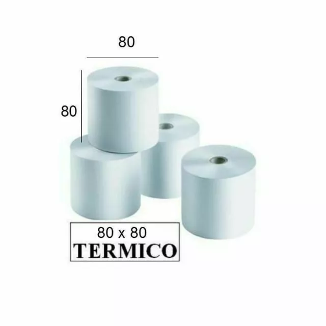 Paquete de 10 rollos Termicos  80x80x12