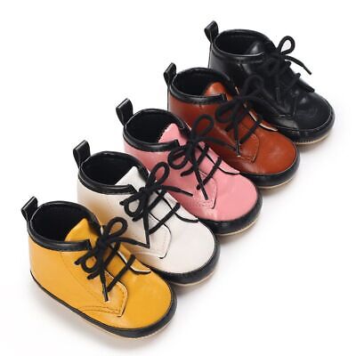 Newborn Baby Girls Boys Pram Shoes Soft  Non Slip PreWalker Boots Warm Trainers