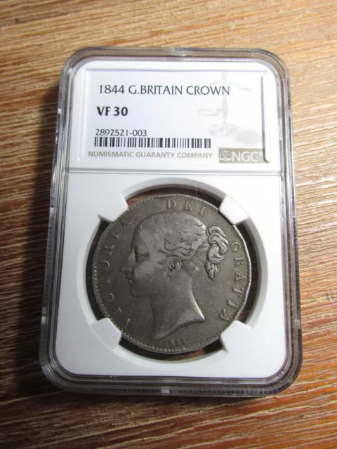 1844 Great Britain Silver Crown NGC VF 30
