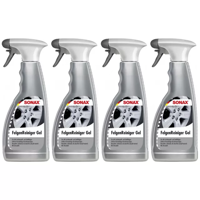 4 x SONAX FelgenReiniger Gel 500ml