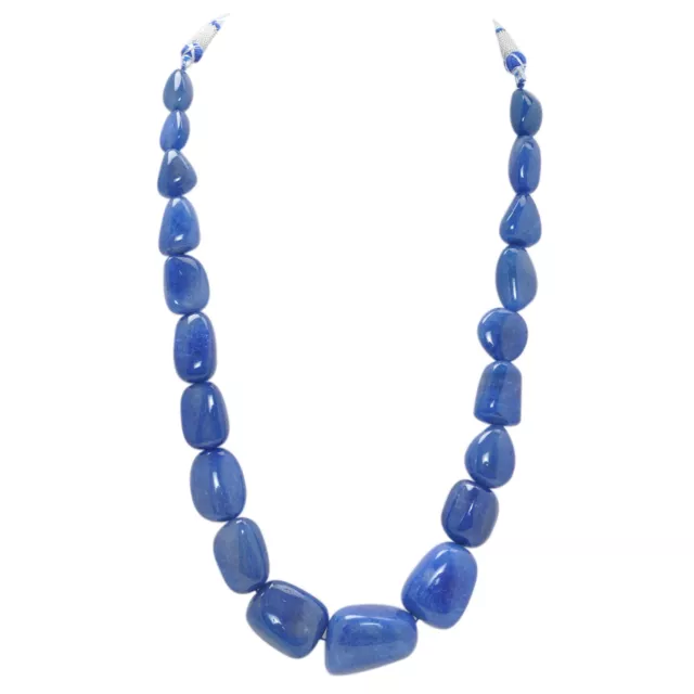 Natural Blue Tumbled 935.90 Carat Fancy Shape Cabochon Necklace In Single Row