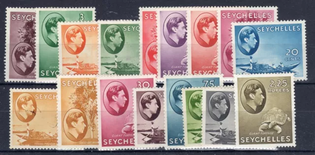Seychelles 1938-49 vals to 2r.25 MLH/MH