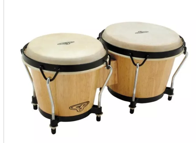 LP Latin Percussion CP Traditional Wooden Small Bongos & Carry Bag