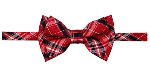 Retreez Stylish Plaid Checkered Microfiber Pre-tied Boy Blue YOsE 8 - 10 years