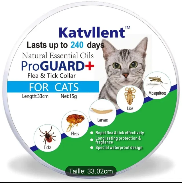 Collier anti puces/tiques pour chats
