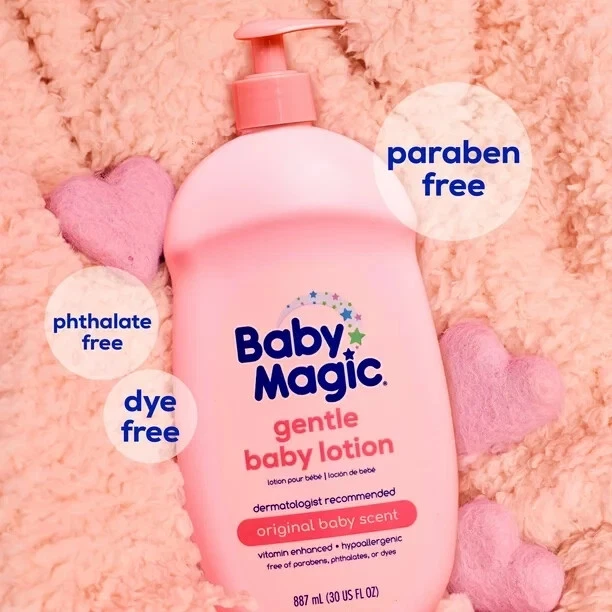 Baby Magic Gentle Baby Lotion, Original Baby Scent, Hypoallergenic, 30 oz.