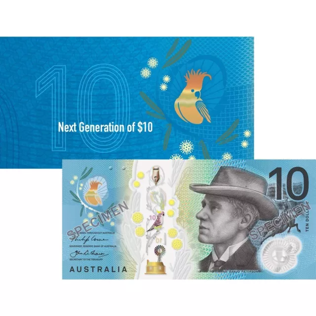 Next Generation RBA $10 Dollar UNC Polymer Bank Note + Commemorative Folder 2017