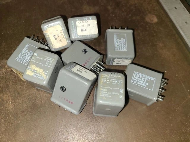 Potter Brumfield P&B KHS17D11 24Vdc Hermetically Sealed 4PDT As Removed Relay