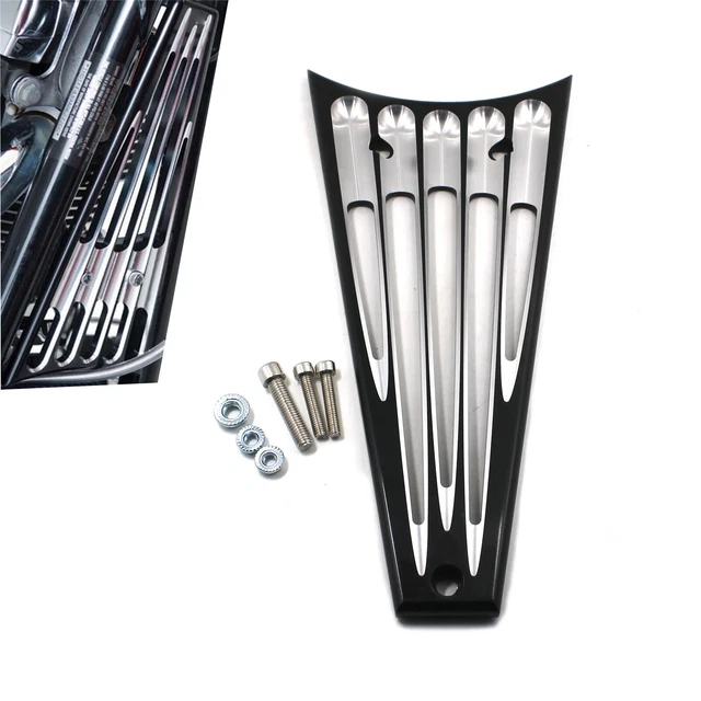 Black Radiator Frame Grill Cover Fit For Harley Touring Road Street Glide 09-13