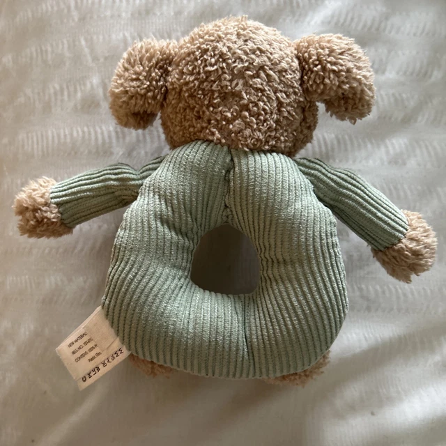 Rsttle JELLYCAT JUMBLE PUPPY Rattle Grabber Baby Soft Toy Green Corduroy £7.58 ...