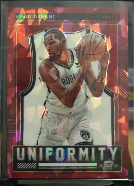 2021 Panini Contenders Optic Uniformity Red Cracked Ice Prizm Kevin Durant #16