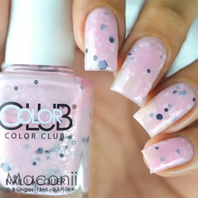 Color Club - My Girl - Baby Pink Creme with Black Glitter Nail Polish 1024 15ml