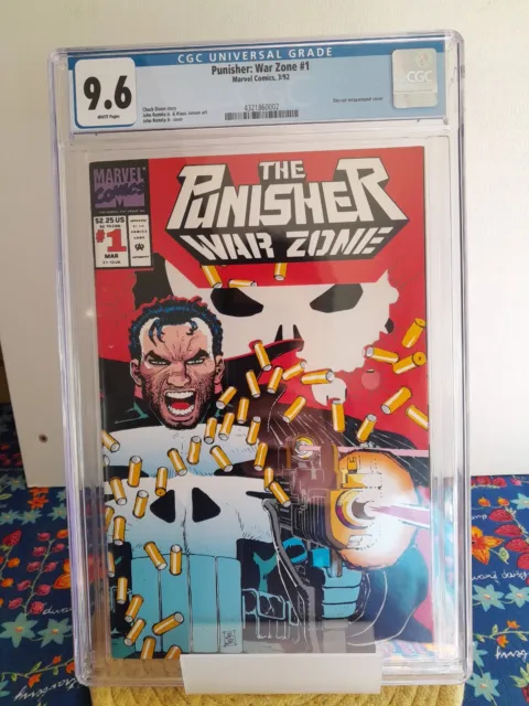 CGC 9.6 White Pages 👀 Punisher War Zone #1 (Marvel Comics, 1992) Auction!!