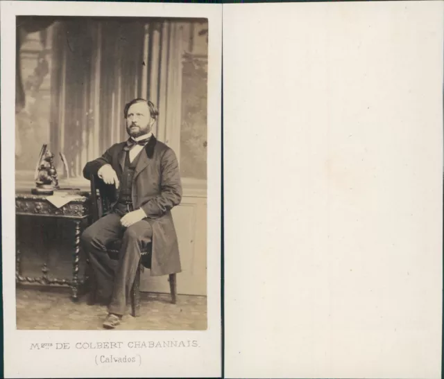 Mayer et Pierson, Marquis de Colbert Chabannais, Calvados vintage CDV albumen ca