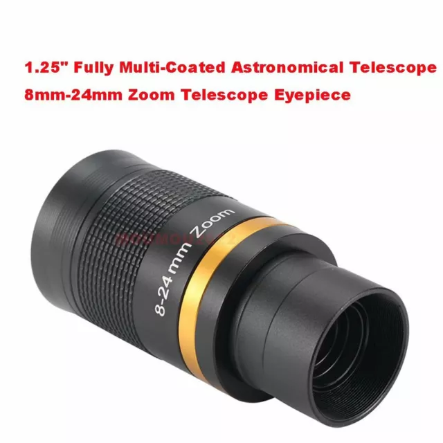 1.25" Celestron Astronomical Telescope 8-24mm Zoom Eyepiece Fully Multi-coated