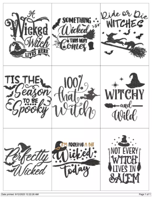 Citas De Brujas Halloween 01 Diseños De Máquina De Bordar Pes Jef Hus Truco O Trato