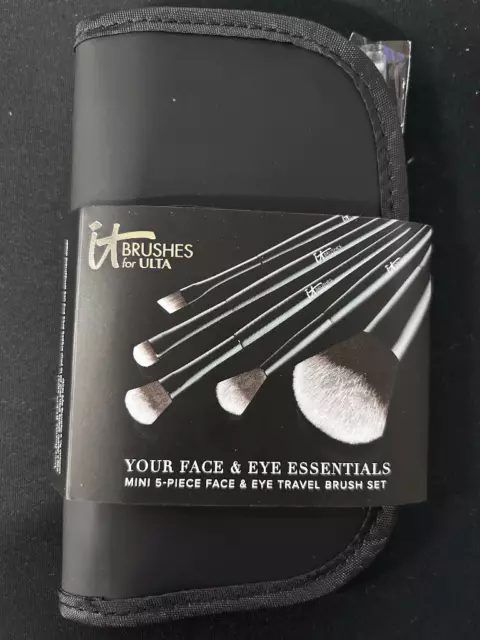 IT Cosmetics Brushes For Ulta Face & Eye Essentials Mini 5 Pc Travel Brush Set 2