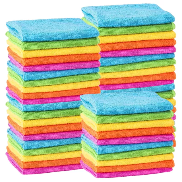 Microfibre Cleaning Cloths Dusters Car Bathroom Polish Towels 1/10/20/30/40/50