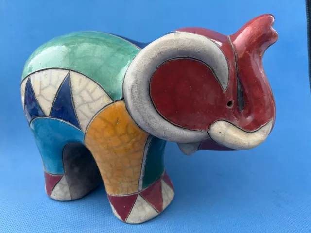Südafrikanischer Raku Keramik Elefant