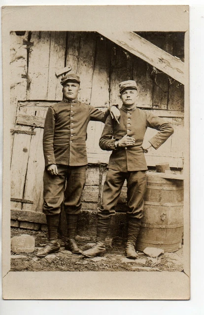 Thème VIE MILITAIRE & Guerre - CARTE PHOTO non située - soldats - Villiers Suize