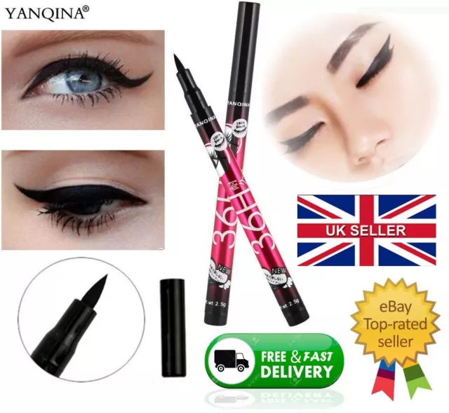 5 x Black Eyeliner Pencil 36H WaterProof precision Liquid Eye liner Yanqina Pen