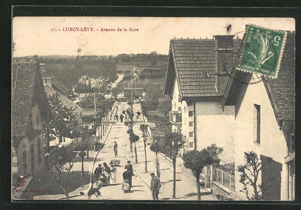 CPA Lurcy-Levy, Avenue de la Gare
