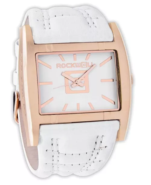 Nuevo en Caja Hombre Rockwell Apostle Muñeca Reloj Rosa Piel Oro AP-114 Limitado